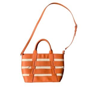 Orange Striped Purse